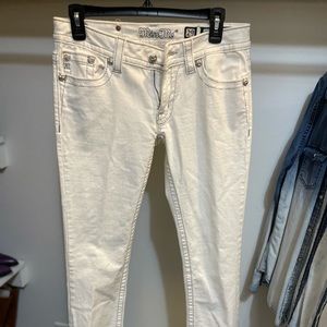 Miss Me white jeans with stones.